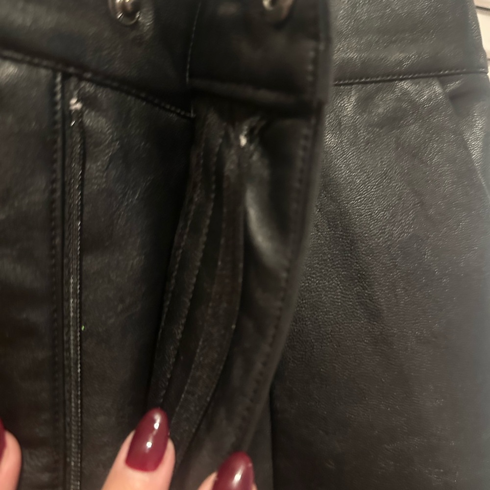Bardot Wide Leg Black Marlowe Pleather Pants - Picture 4 of 4